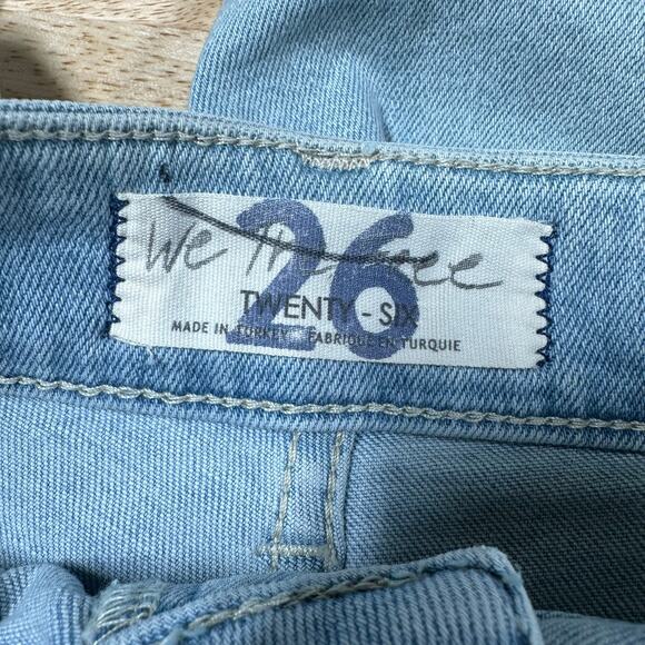 Free People NWT We The Free High Rise Jegging in Havana Blue Size 26 Frayed Hem - Picture 5 of 10